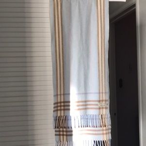 Burberry light blue cashmere wool scarf- like new